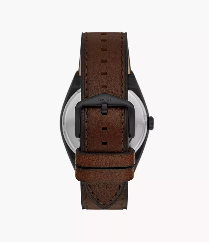 Fossil orologio Everett 42mm nero automatico acciaio finitura PVD nero ME3207