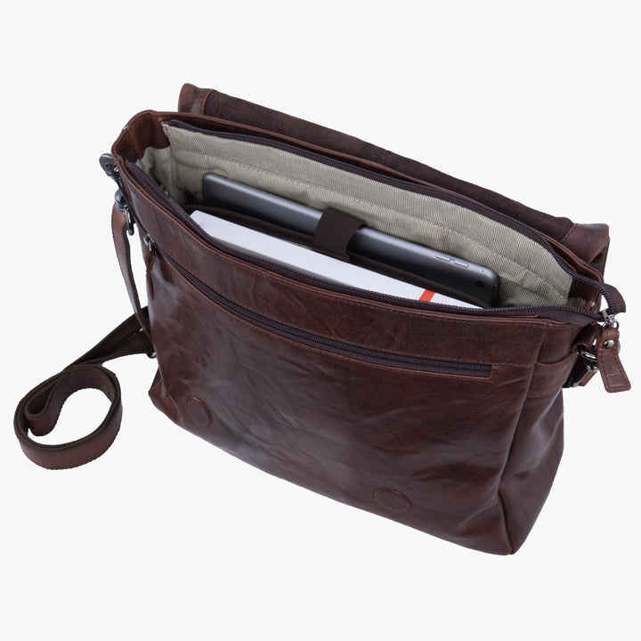 Aeronautica Militare Messenger uomo in pelle Vintage AM350-NE