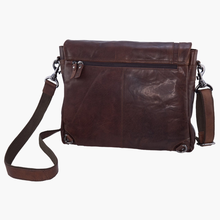 Aeronautica Militare Messenger uomo in pelle Vintage AM350-NE