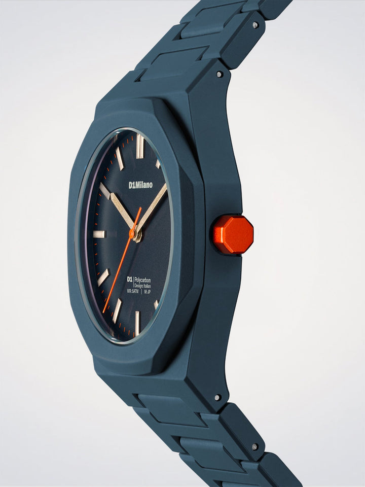 D1 Milano Blue Legacy Orologio Polycarbon 40,5 mm D1-PCBJ41