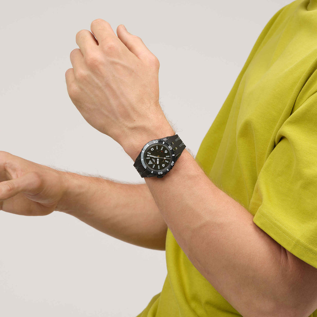 Swatch orologio SCUBAQUA BLACK SEA NETTLE 44mm SSCU09B100