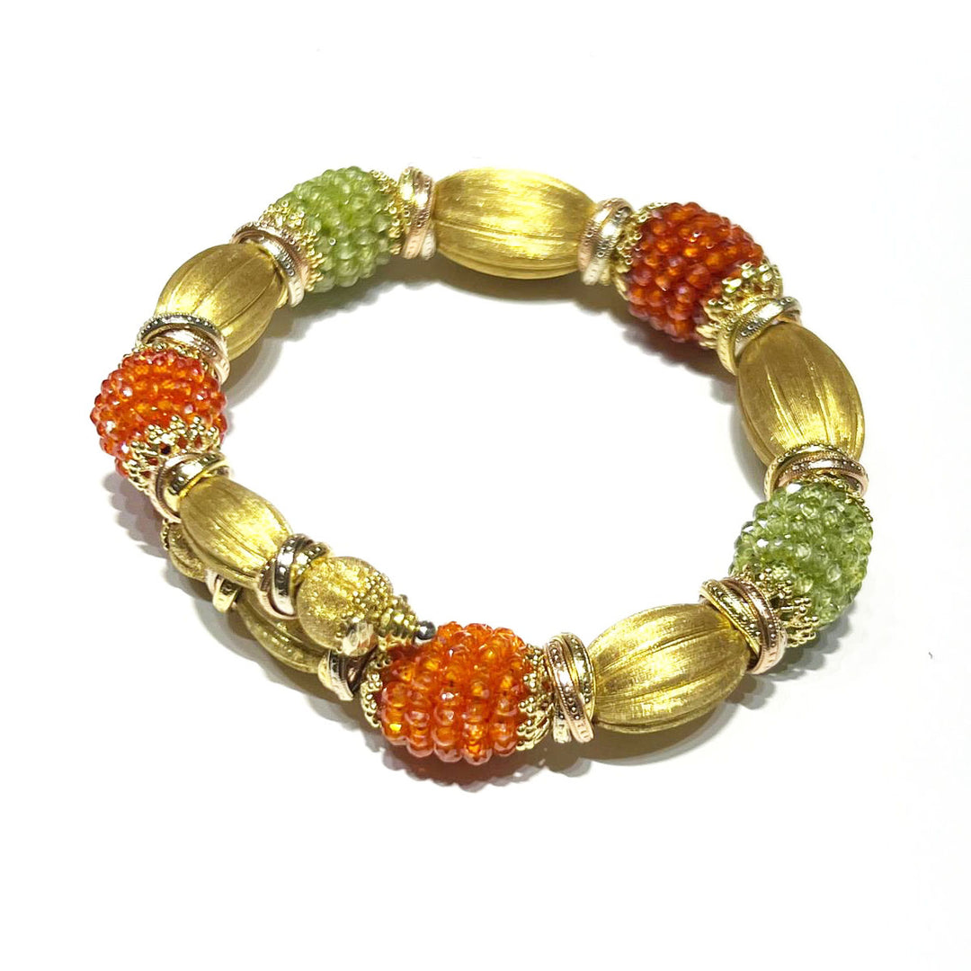 Sunday bracciale oro 18kt peridoto e corniola SUNDAY 01