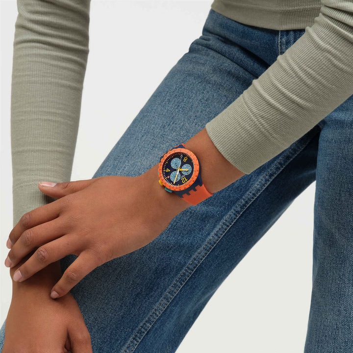 Swatch orologio CAMO FLASH Originals Chrono 42mm SUSI400