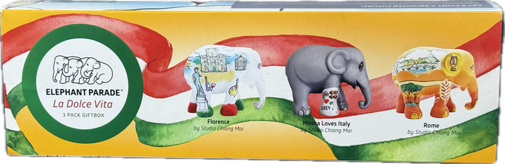Elephant Parade multipack elefanti La Dolce Vita - Florence + Mosha Loves Italy + Rome