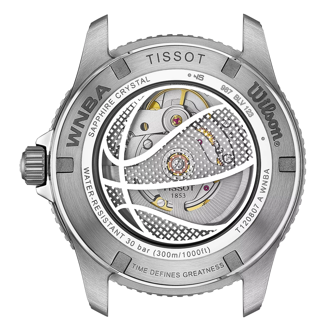 Tissot orologio Seastar Wilson WNBA special edition 40mm nero automatico acciaio T120.807.17.051.00
