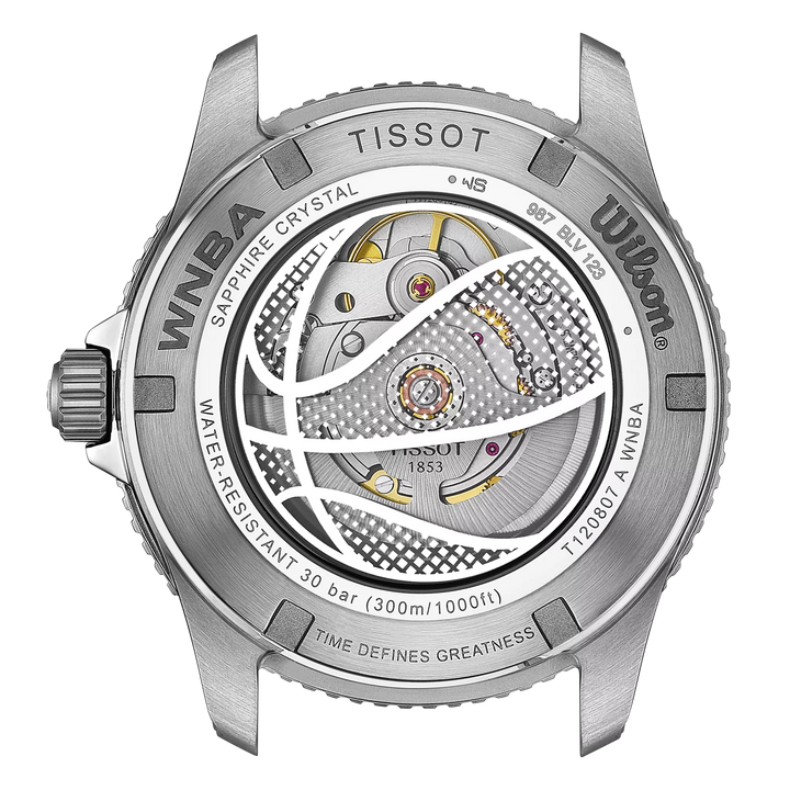 Tissot orologio Seastar Wilson WNBA special edition 40mm nero automatico acciaio T120.807.17.051.00