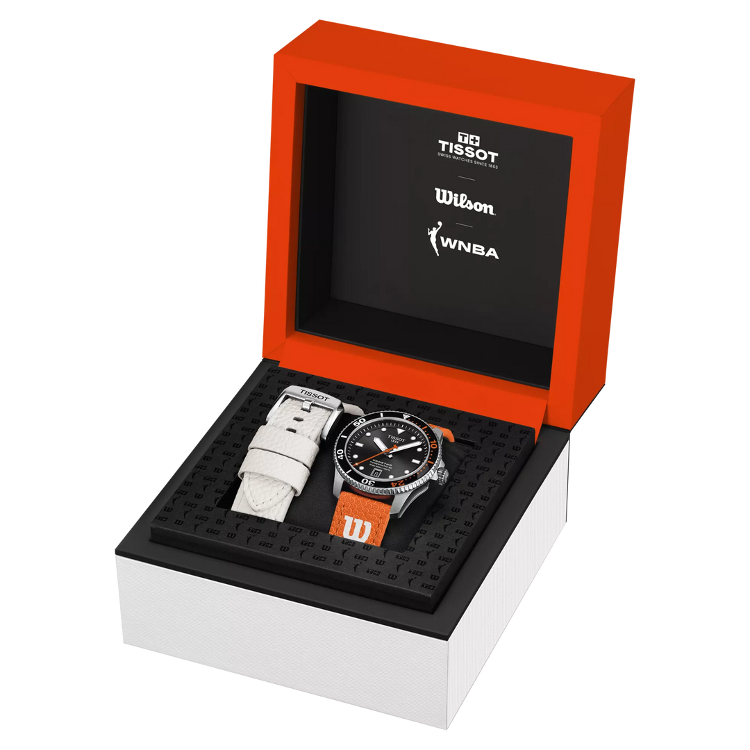 Tissot orologio Seastar Wilson WNBA special edition 40mm nero automatico acciaio T120.807.17.051.00