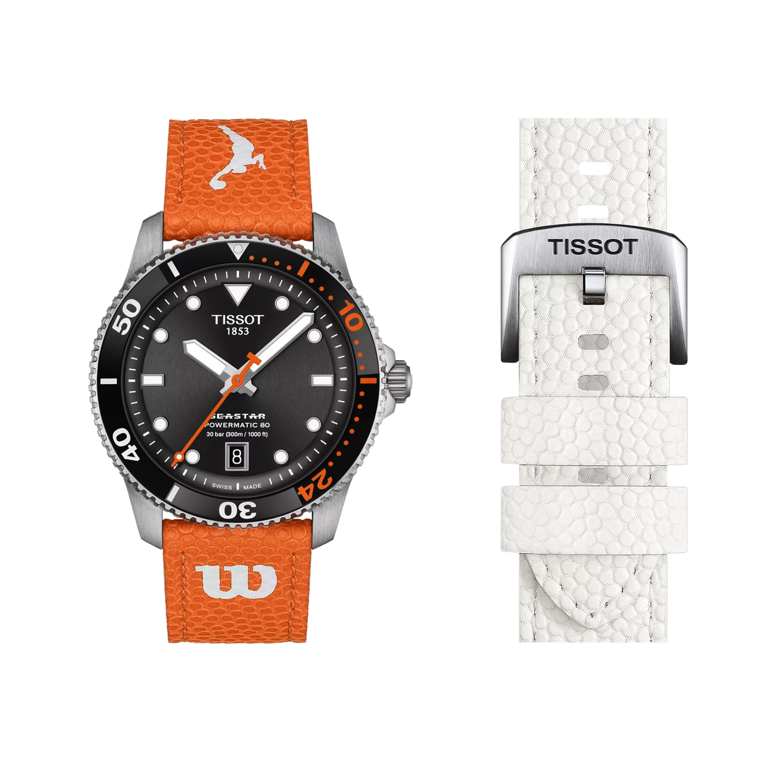 Tissot orologio Seastar Wilson WNBA special edition 40mm nero automatico acciaio T120.807.17.051.00