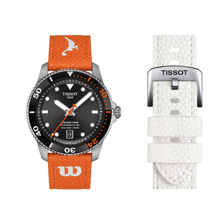 Tissot orologio Seastar Wilson WNBA special edition 40mm nero automatico acciaio T120.807.17.051.00