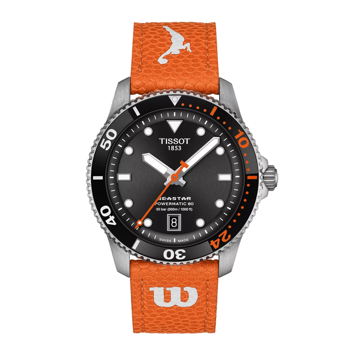 Tissot orologio Seastar Wilson WNBA special edition 40mm nero automatico acciaio T120.807.17.051.00