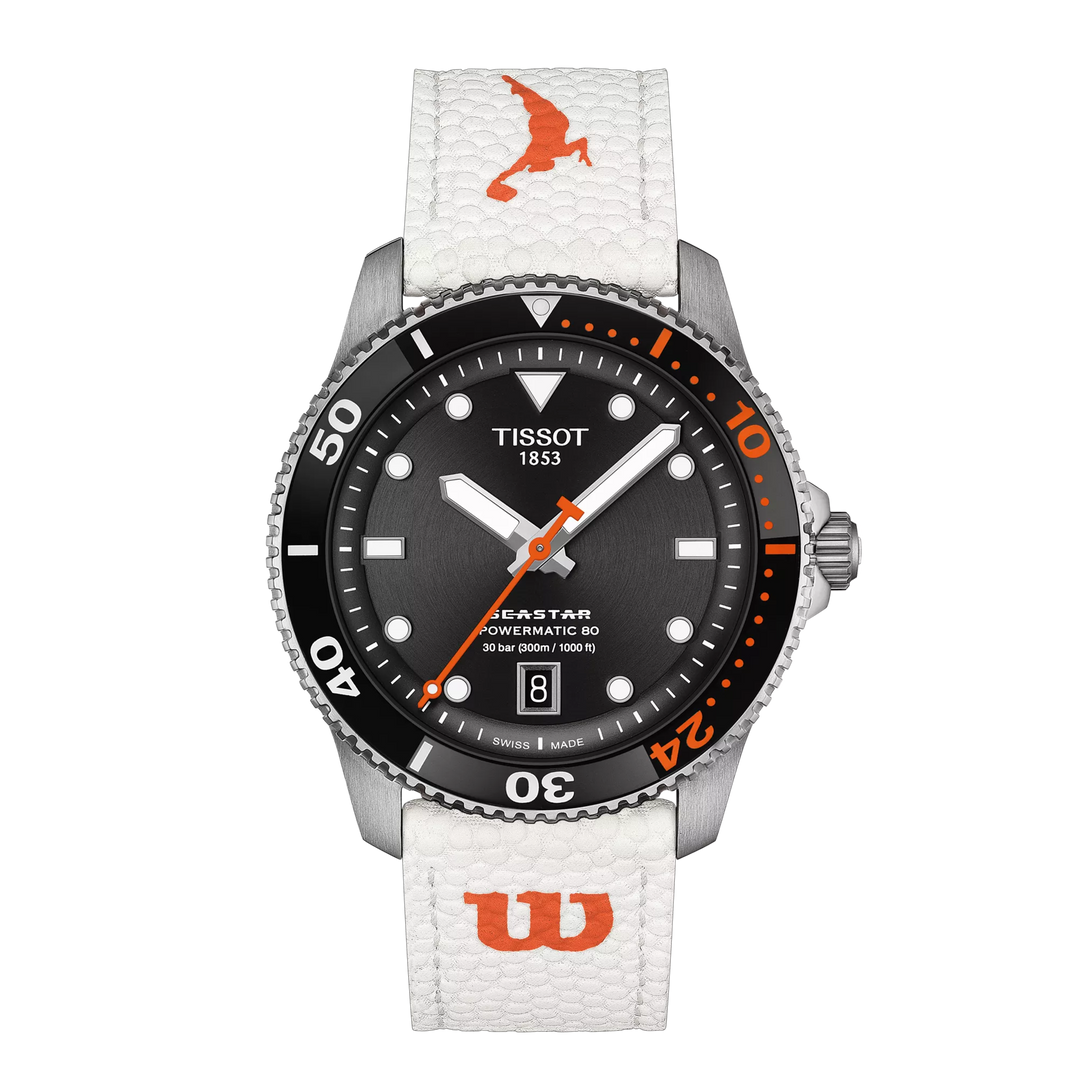 Tissot orologio Seastar Wilson WNBA special edition 40mm nero automatico acciaio T120.807.17.051.00