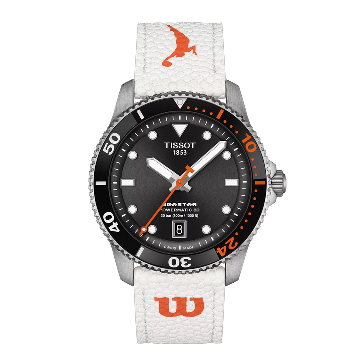 Tissot orologio Seastar Wilson WNBA special edition 40mm nero automatico acciaio T120.807.17.051.00