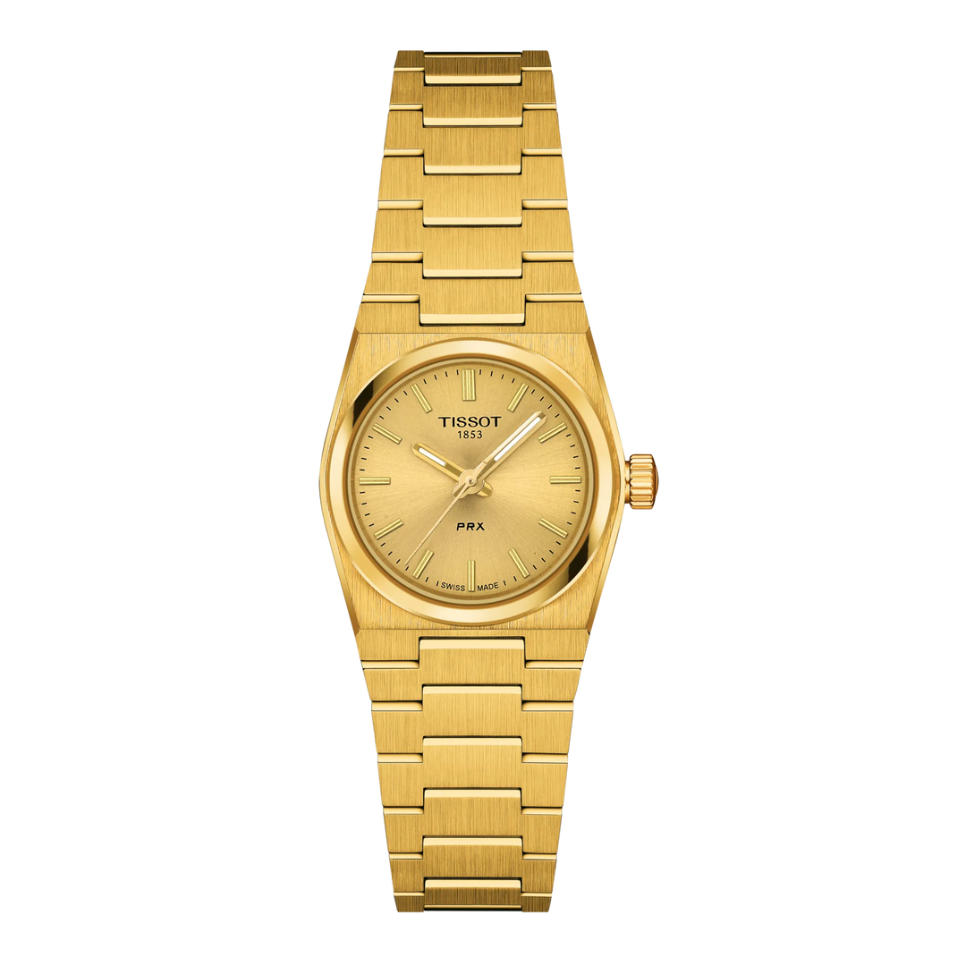 Tissot PRX 25mm champagne quarzo acciaio finitura PVD oro giallo T137.010.33.021.00