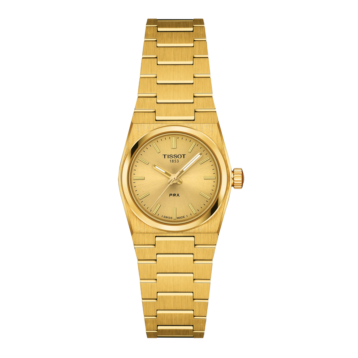 Tissot PRX 25mm champagne quarzo acciaio finitura PVD oro giallo T137.010.33.021.00