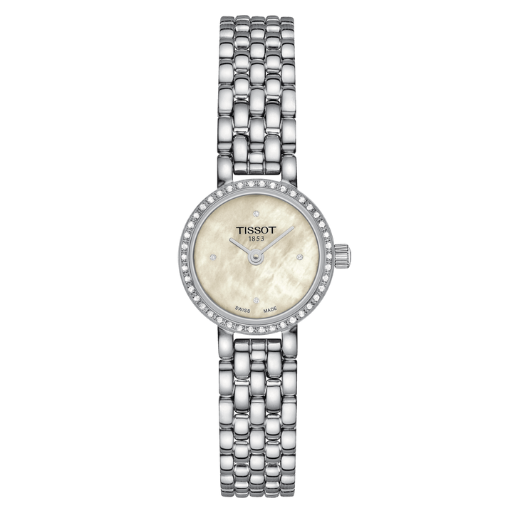 Tissot orologio Lovely Round 19,5mm madreperla diamanti quarzo acciaio T140.009.61.116.00