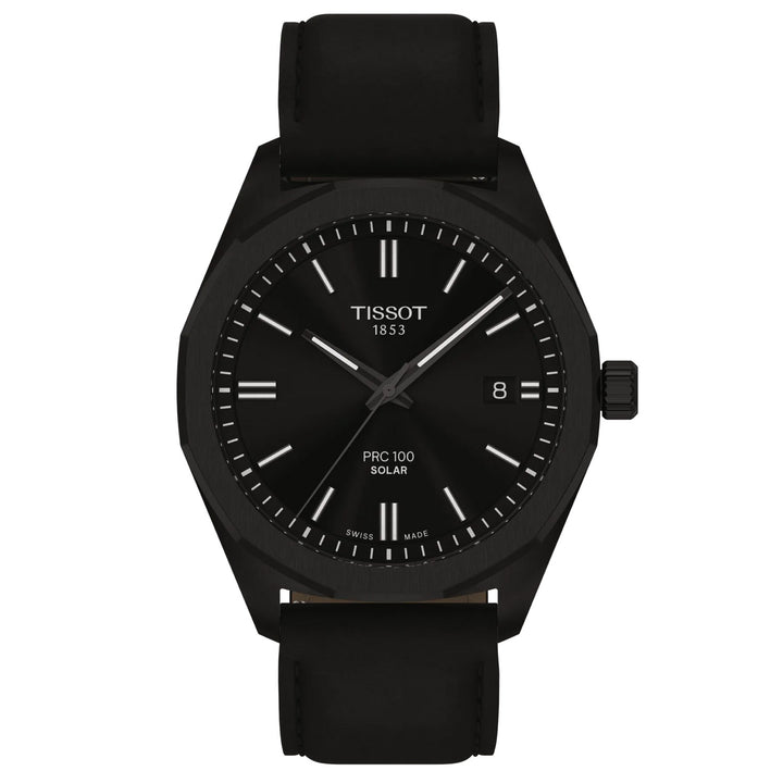 Tissot PRC 100 Solar 39mm nero quarzo acciaio finitura PVD nero T151.422.36.051.00