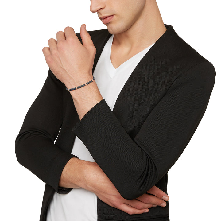 Breil bracciale B Rocks acciaio ematite TJ3554