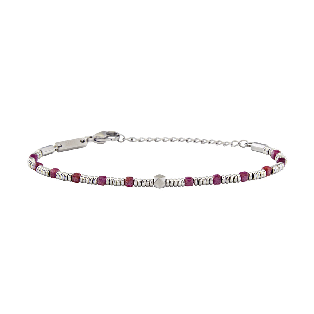 Breil bracciale Priam acciaio radice di rubino TJ3646