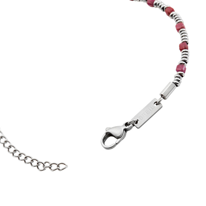 Breil bracciale Priam acciaio radice di rubino TJ3646