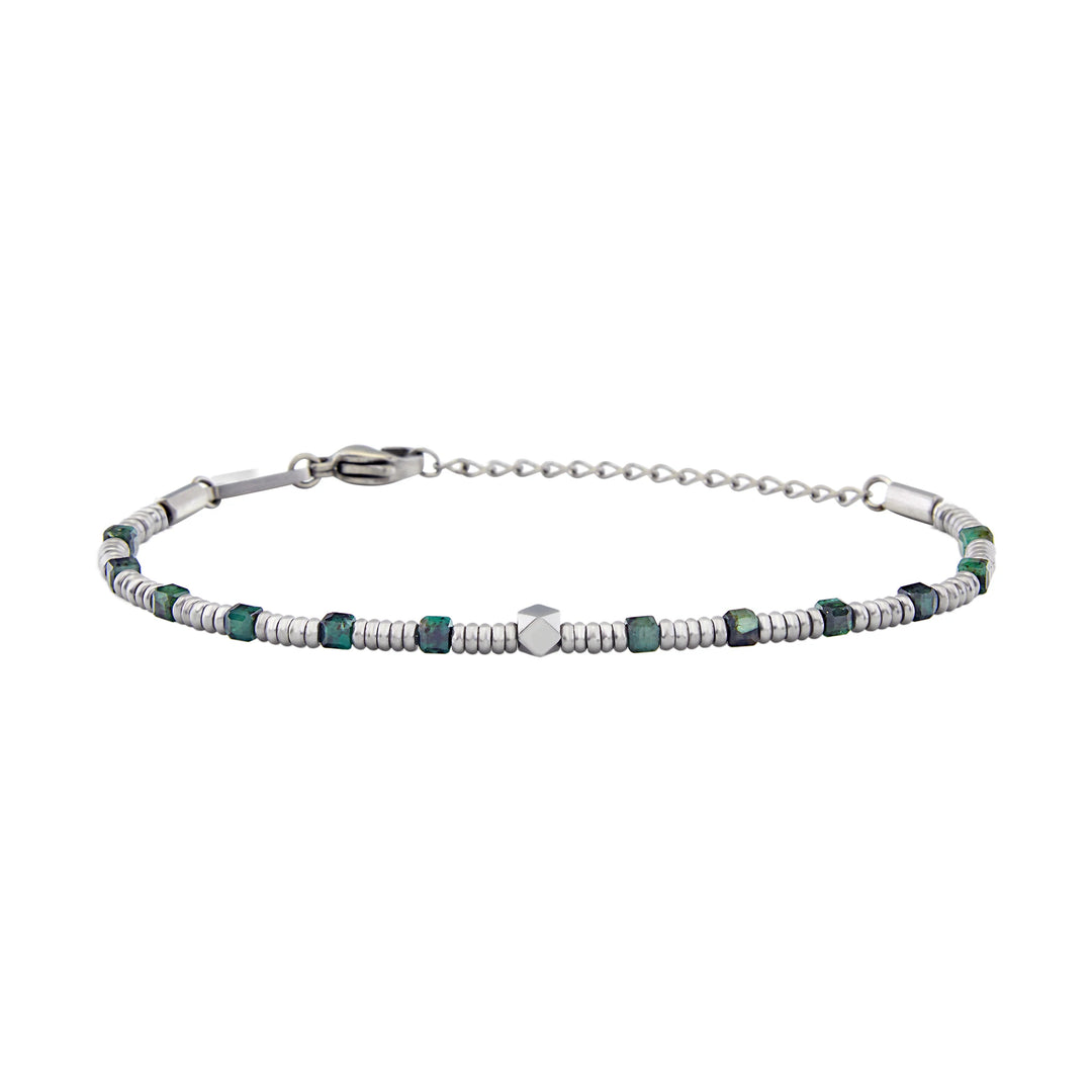 Breil bracciale Priam acciaio radice di smeraldo TJ3647