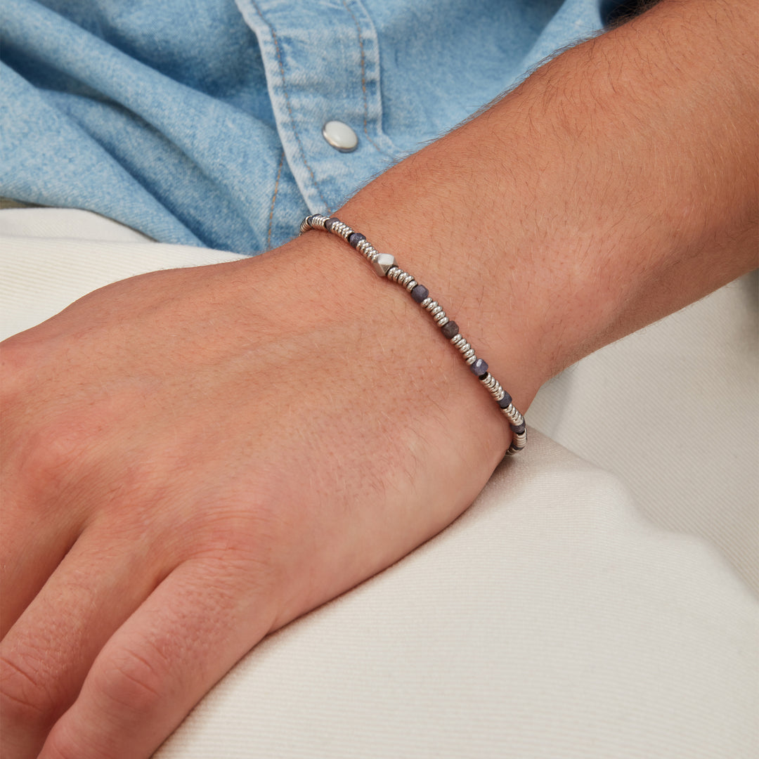 Breil bracciale Priam acciaio radice di zaffiro TJ3648