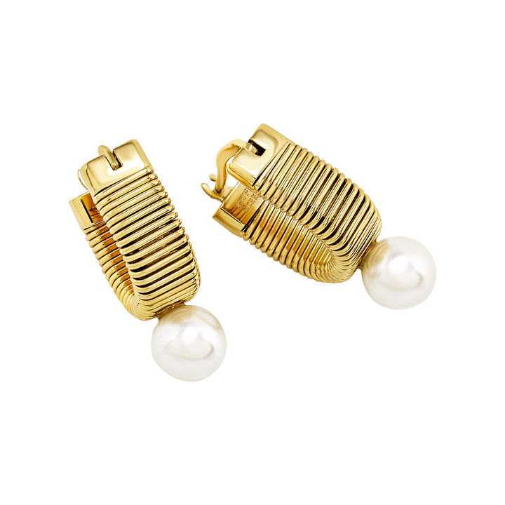 Breil orecchini a cerchio Stylize acciaio finitura IP gold TJ4052