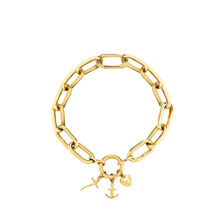 Breil bracciale Love Ties acciaio finitura IP gold TJ4076