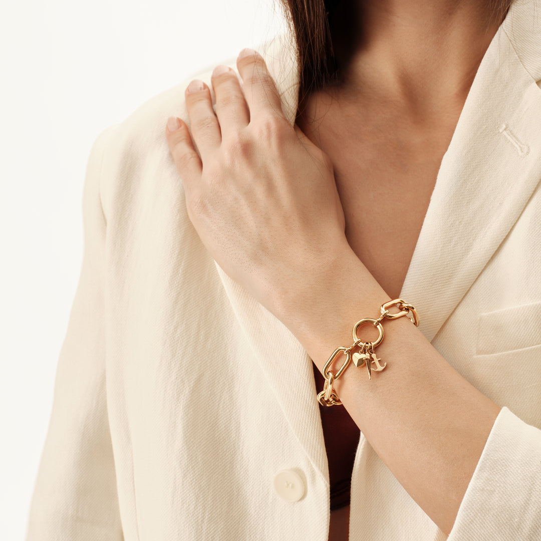 Breil bracciale Love Ties acciaio finitura IP gold TJ4076