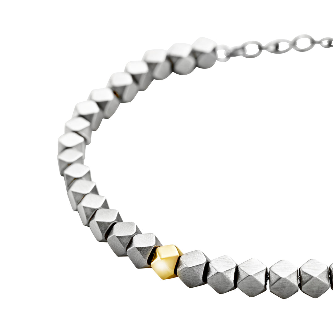 Breil bracciale Tetra acciaio finiture IP gold TJ4120