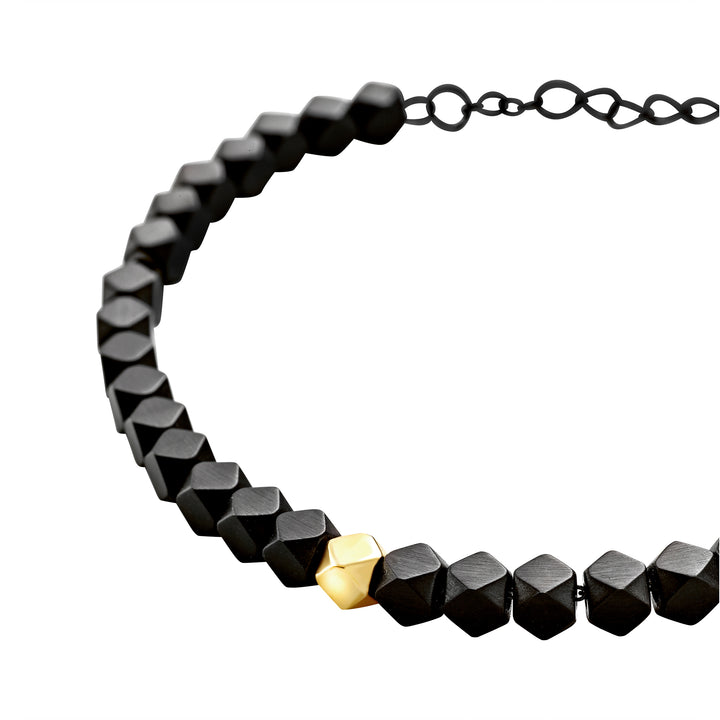 Breil bracciale Tetra acciaio finiture IP nero TJ4121