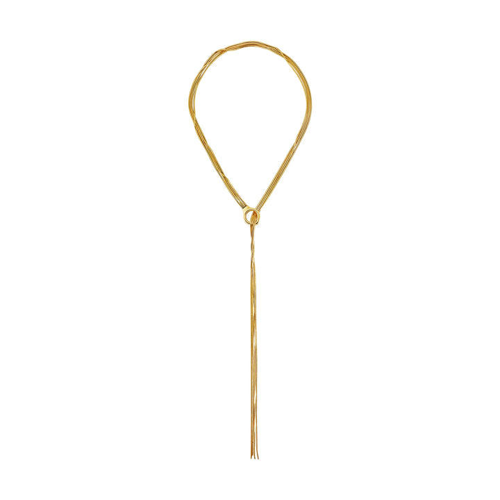 Breil collana a sciarpa Falling Star acciaio finituea PVD oro 14K TJ4182