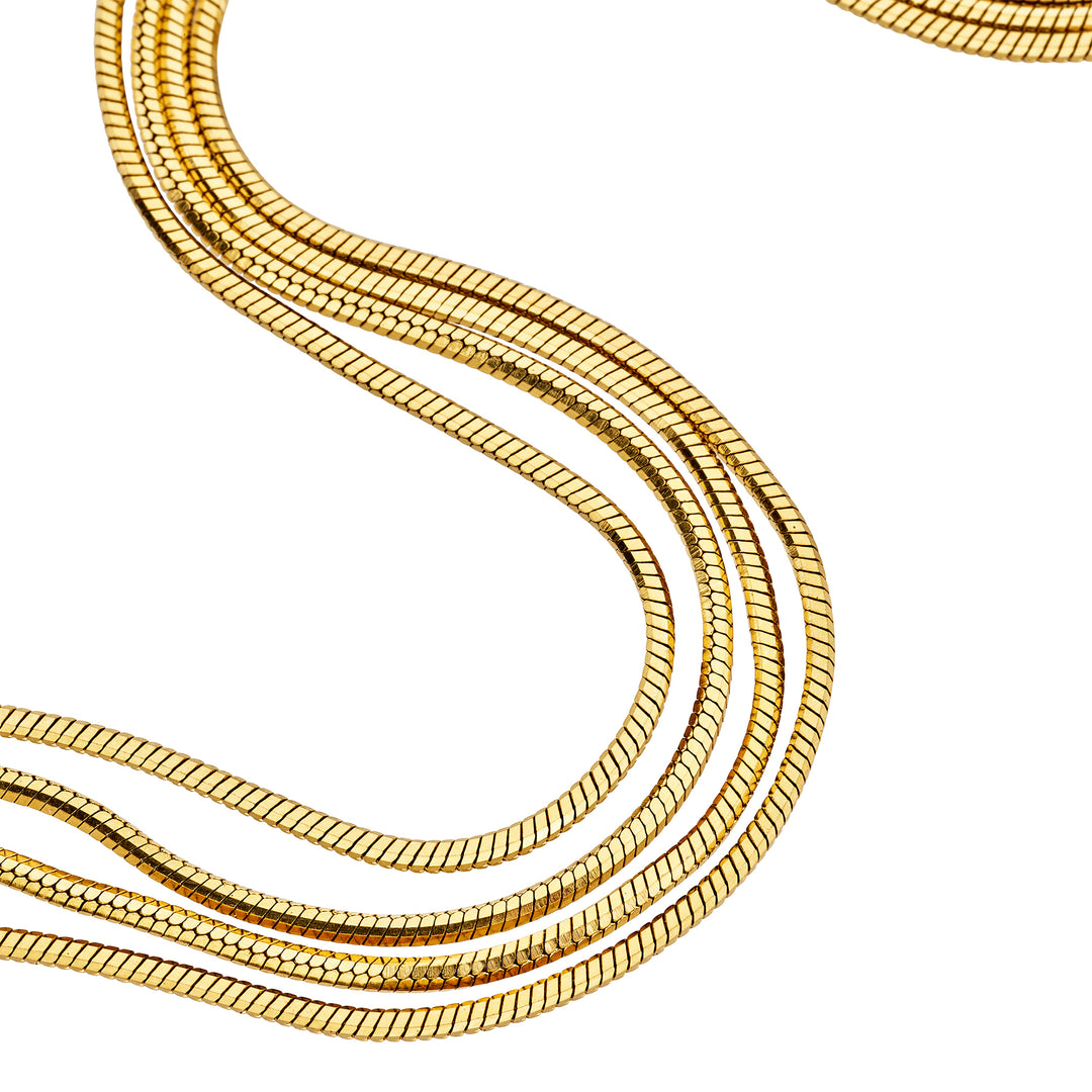 Breil collana a sciarpa Falling Star acciaio finituea PVD oro 14K TJ4182