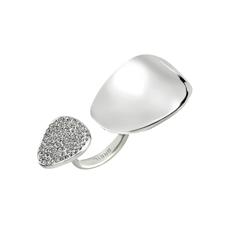 Breil anello B Whisper Glow acciaio cubic zirconia TJ4204