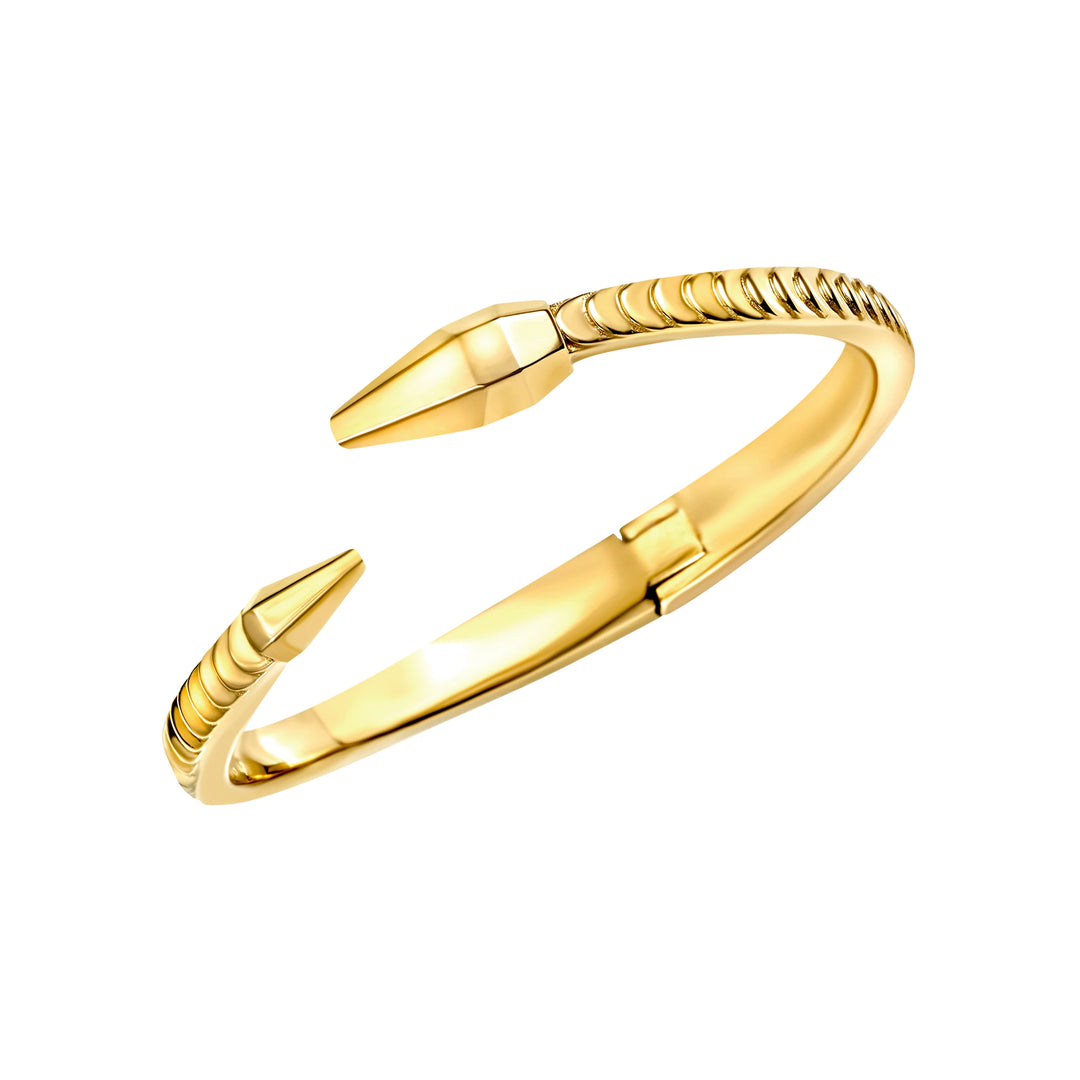 Breil bracciale rigido Hypnotic acciaio finitura Pvd oro 14K TJ4207