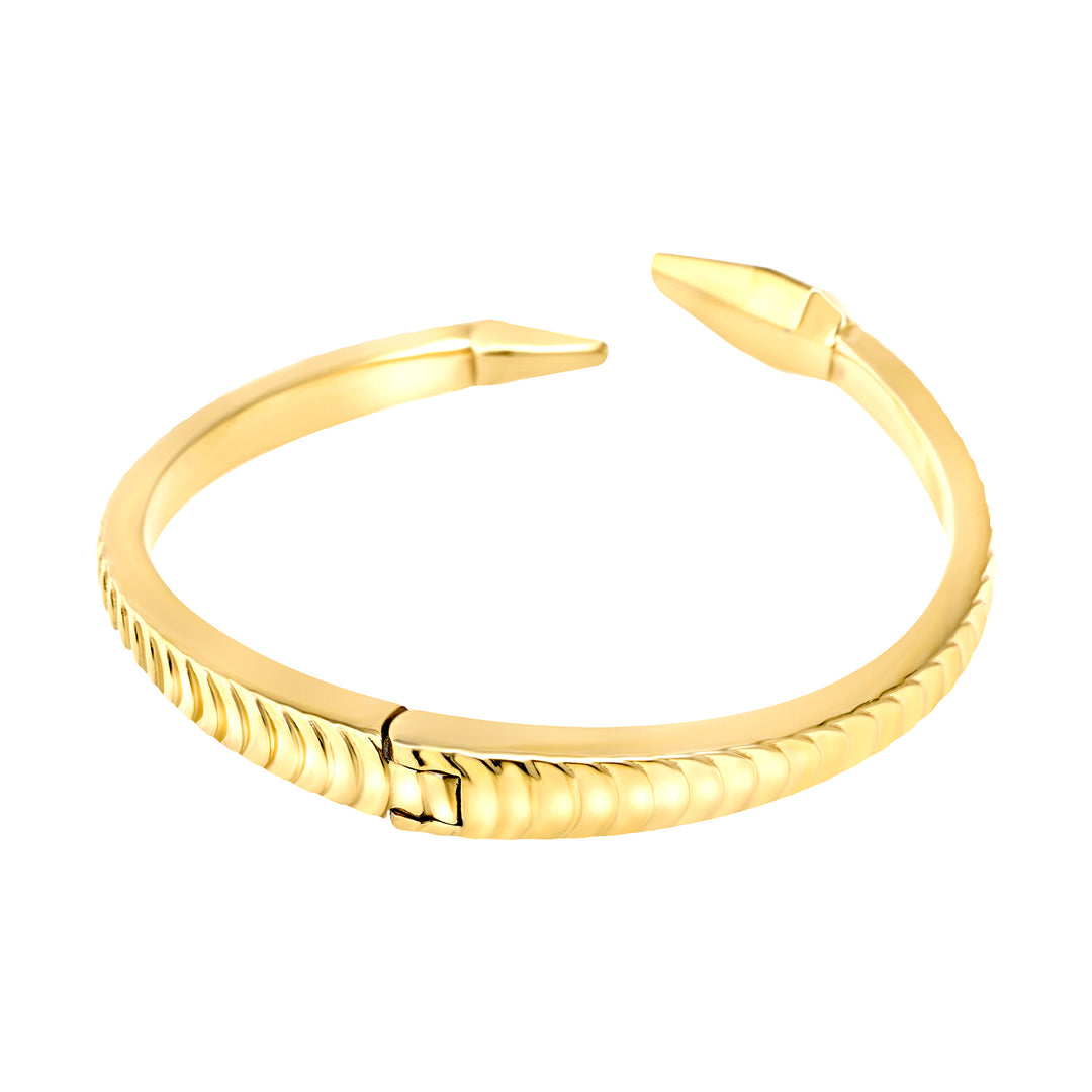 Breil bracciale rigido Hypnotic acciaio finitura Pvd oro 14K TJ4207