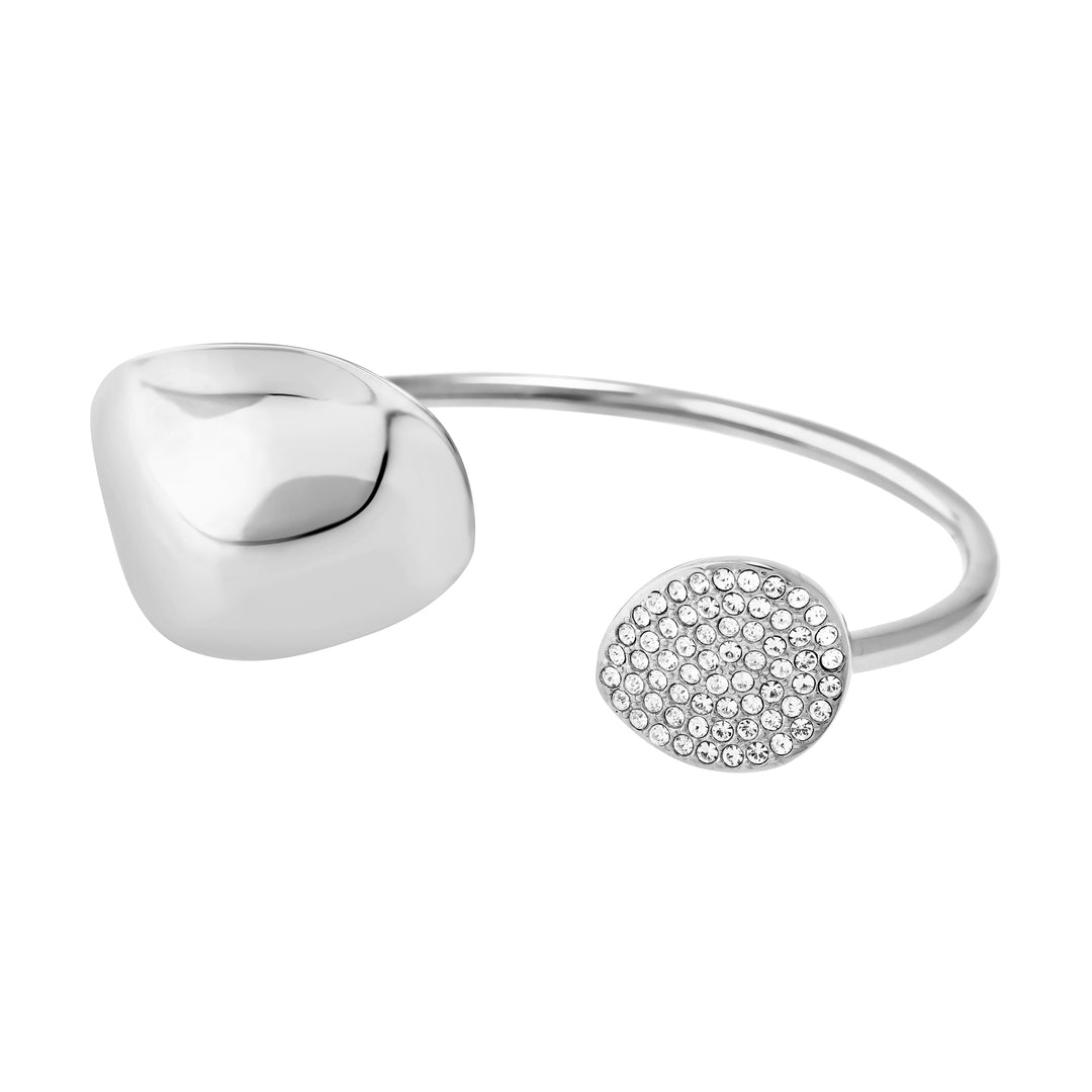 Breil bracciale rigido B Whisper Glow acciaio cubic zirconia TJ4224