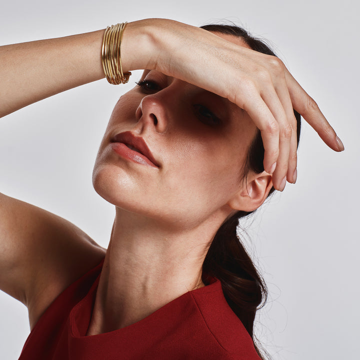Breil bracciale Falling Star acciaio finitura PVD oro 14K TJ4232