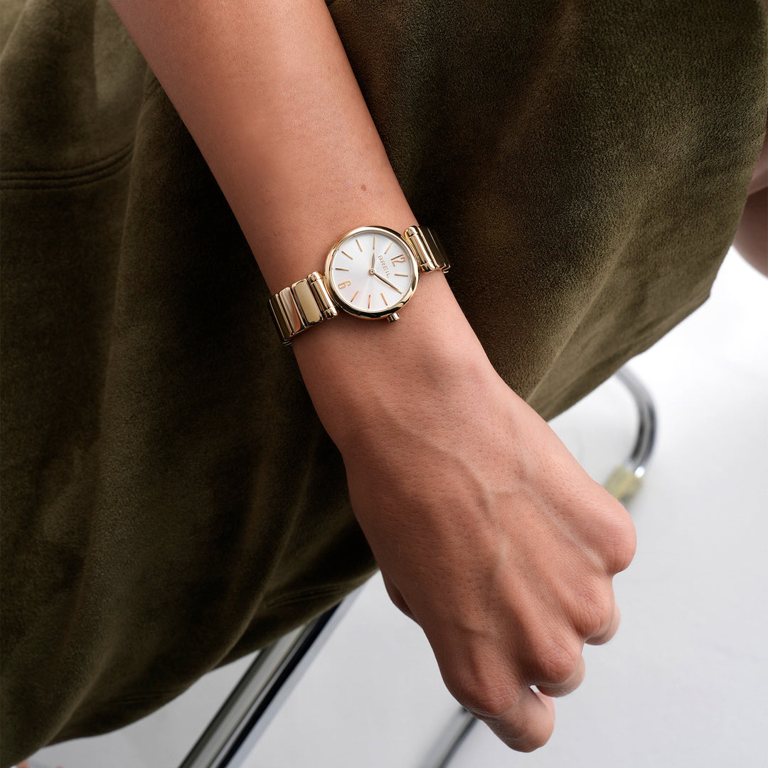 Breil orologio Nuvè 28mm argento quarzo acciaio finitura IP gold TW2126