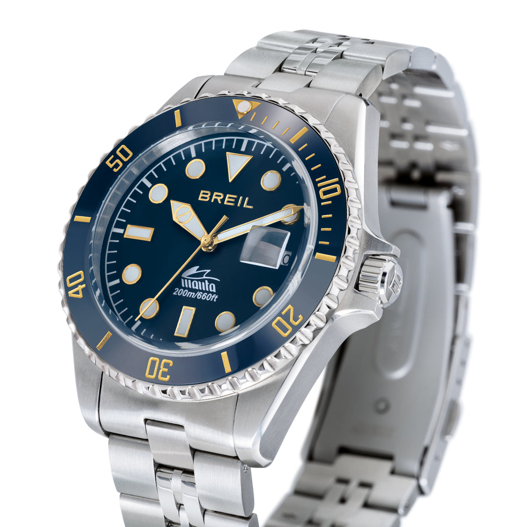 Breil orologio Manta Heritage 42mm blu quarzo acciaio TW2208