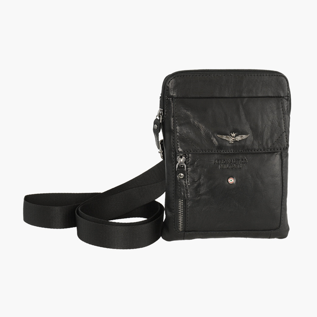 Aeronautica Militare Tracolla piccola in pelle Vintage AM301-NE