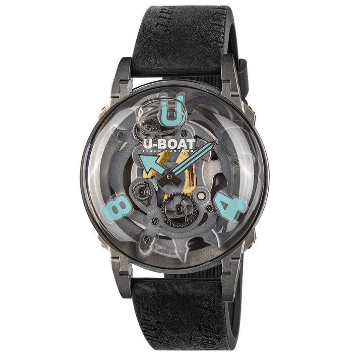 U-BOAT orologio U-65 SS TURQUOISE 44mm scheletrato quarzo acciaio 3352