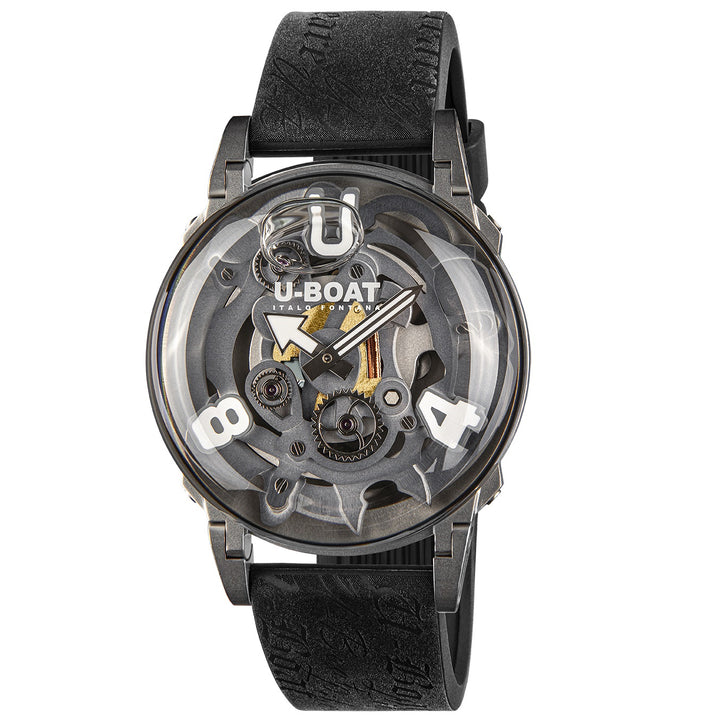 U-BOAT orologio U-65 SS WHITE 44mm scheletrato quarzo acciaio 3354