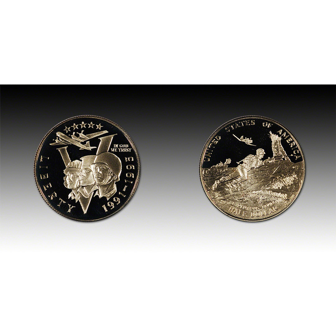 Set monete argento Stati Uniti 50° anniversario seconda guerra mondiale