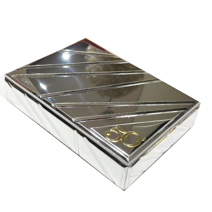 Sovrani cofanetto portagioie in argento 50° anniversario cm 18x12x4 W661