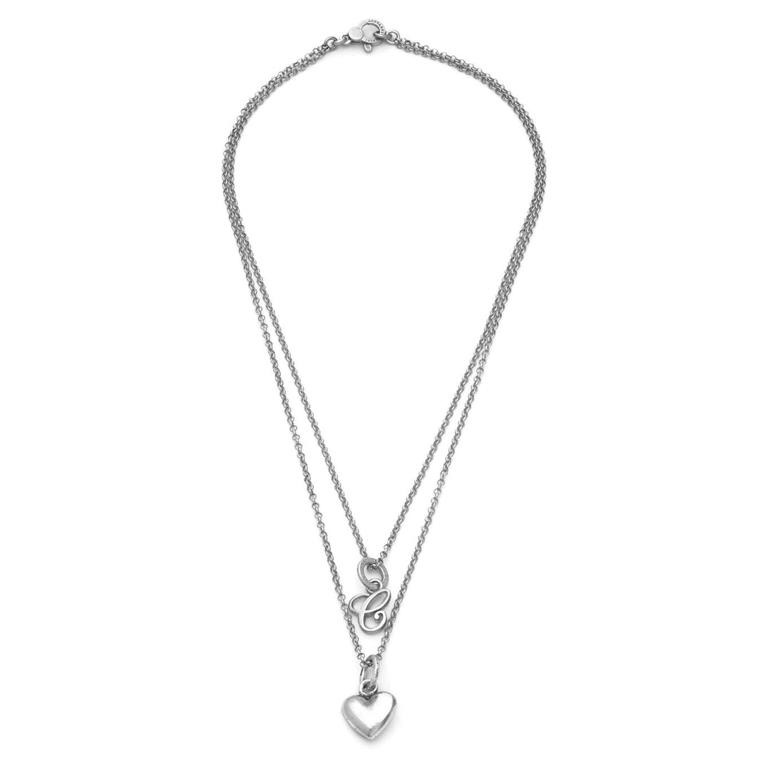Giovanni Raspini collana cuore e lettera c Collana in Argento 925 X01568