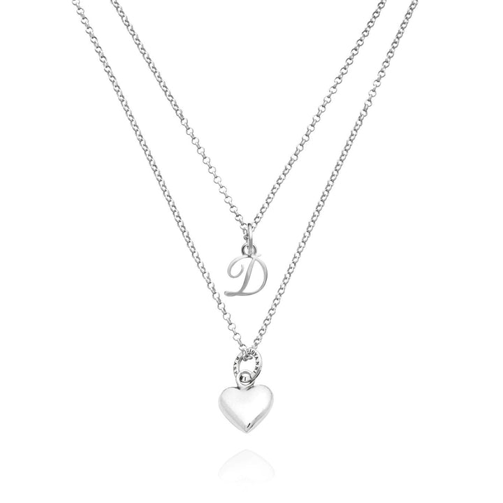 Giovanni Raspini collana cuore e lettera d Collana in Argento 925 X01567
