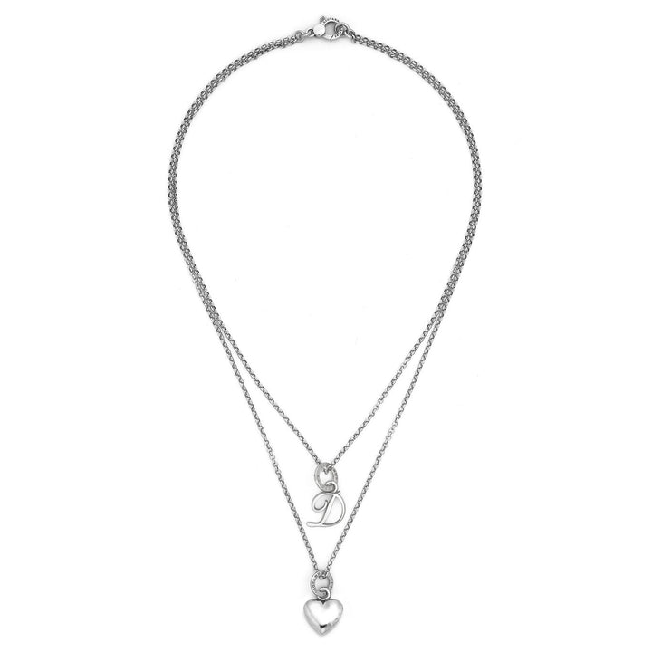 Giovanni Raspini collana cuore e lettera d Collana in Argento 925 X01567