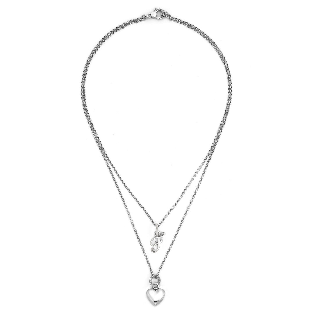 Giovanni Raspini collana cuore e lettera f Collana in Argento 925 X01565