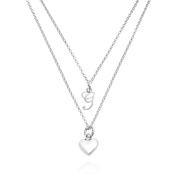 Giovanni Raspini collana cuore e lettera g Collana in Argento 925 X01564
