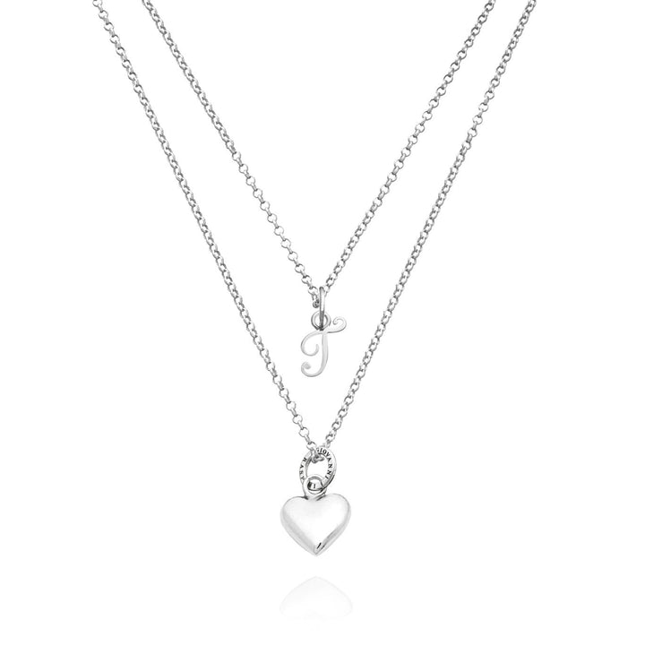 Giovanni Raspini collana cuore e lettera t Collana in Argento 925 X01551